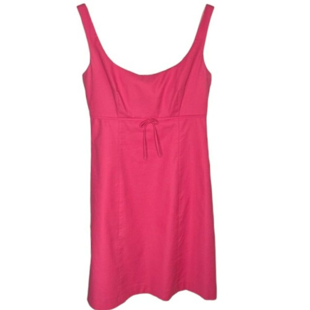 J. Crew Empire Waist A-Line Pique Sundress - Bright Pink - 4